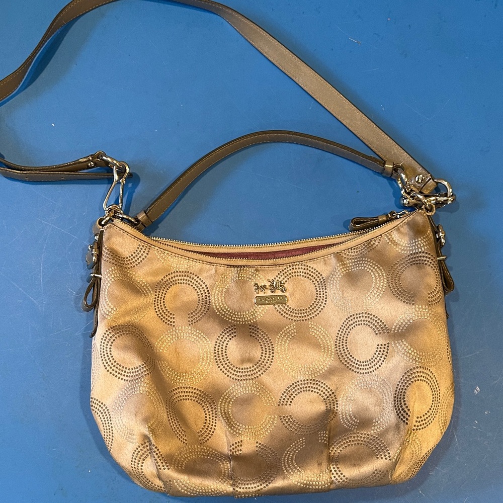 Coach Metallic Gold Crossbody Bag